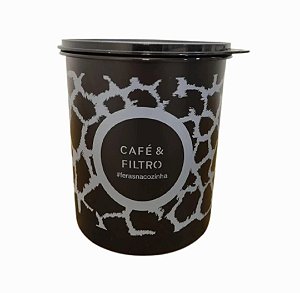 TUPPERWARE CAIXA CAFÉ E FILTRO FERAS NA COZINHA ANIMAL PRINT