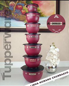 Tupperware kit Tigelas Murano Sabor Na Brasa 7 Peças