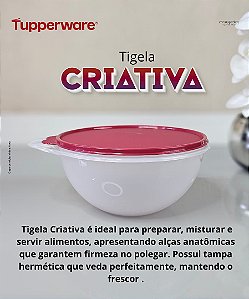 Tupperware Criativa Tigela 3 litros Vermelha
