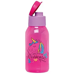TUPPERWARE GARRAFA ECO TUPPER PLUS UNICÓRNIO 350ML ROSA