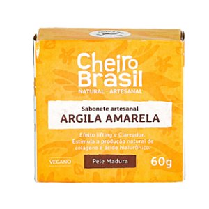 SABONETE ARTESANAL FACIAL DE ARGILA AMARELA - 60G