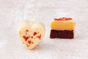Coração de Brownie Red Velvet