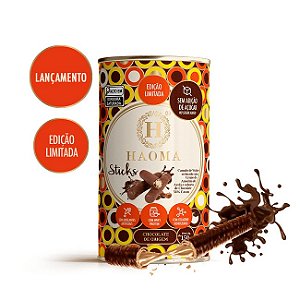 Haoma Sticks Creme de Avelã com Cacau  Cobertura de Chocolate 56%
