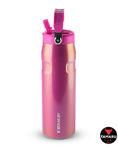 GARRAFA AERO STRAW ROSA CARNAVAL 710ML STANLEY 8458