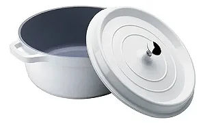 CACAROLA REDONDA BRANCA GRANDE 29,5X13CM 6,8L