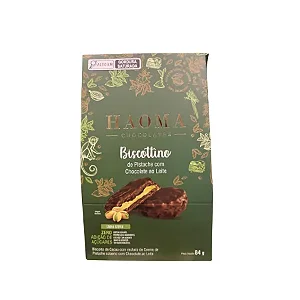 BISCOTTINO PISTACHE C/ COB. CHOC. AO LEITE Haoma (STEVIA) - 84G