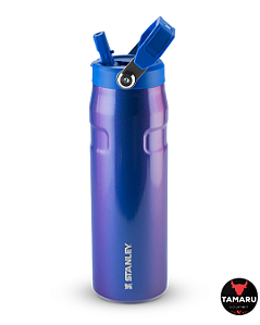 GARRAFA AERO STRAW AZUL CARNAVAL 710ML STANLEY 8457
