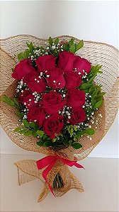 Ramalhete de 12 Rosas Vermelhas