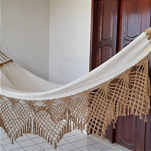 Rede de Dormir Casal Ostra Bege Caramelo