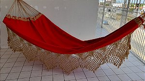 Rede de Dormir Casal Ostra Vermelha Caramelo