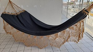 Rede de Dormir Casal Ostra Preta Caramelo