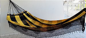 Rede de Dormir Casal Tieta Amarelo Preto