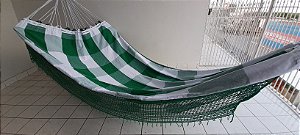 Rede de Dormir Casal Tieta Verde Branca
