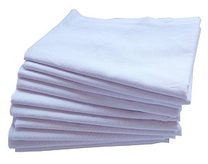 Kit Pano de Chão Branco 10 Unidades Tamanho 50x70cm