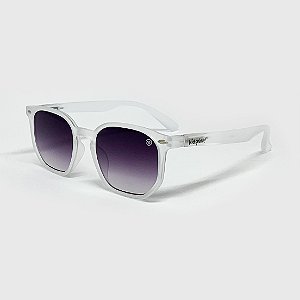 Óculos de Sol Infantil Acetato com Proteção UV400 Teen Hexagonal Incolor