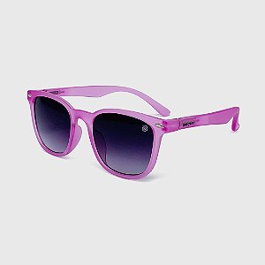 Óculos de Sol Infantil Acetato com Proteção UV400 Teen Wayfarer Fúscia Fosco