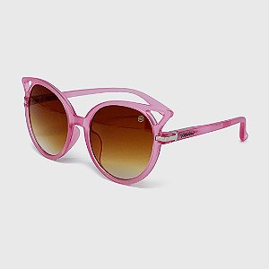 Óculos de Sol Infantil Acetato com Proteção UV400 Teen Cat Rosa Fosco