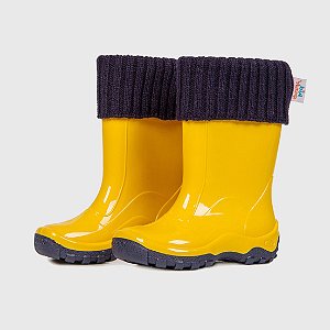 galocha azul e amarela