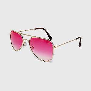 Óculos de Sol Infantil com Proteção UV400 Aviador Pink