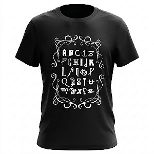 Camiseta Alfabeto Do Rock - Classic Bands Logo