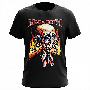 Camiseta Megadeth - Vic Rattlehead On Fire