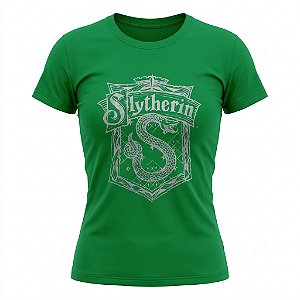 Camiseta Harry Potter - Casa Sonserina - Baby Look