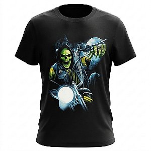 Camiseta Skull - Motocicleta
