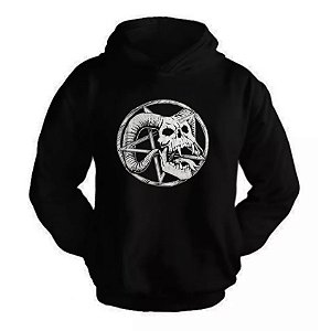 Moletom Ocultismo Pentagrama - Horned Skull