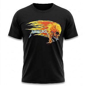 Camiseta Metallica - Flaming Skull Tour 1994