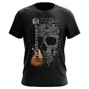 Camiseta Instrumentos - Guitarra & Caveira