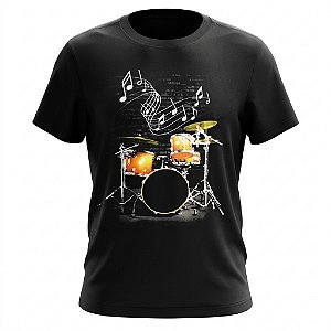 Camiseta Instrumentos - Bateria - Ponto Zero