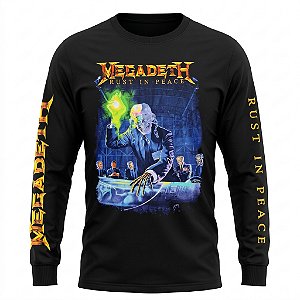 Camiseta Megadeth - Rust In Peace - Manga Longa