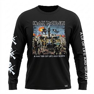 Camiseta Iron Maiden A Matter Of Life And Death - Manga Longa