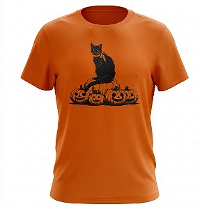 Camiseta Pet Gato Preto - Halloween Dias Das Bruxas