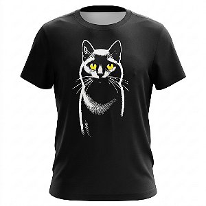 Camiseta Pet - Gato Preto