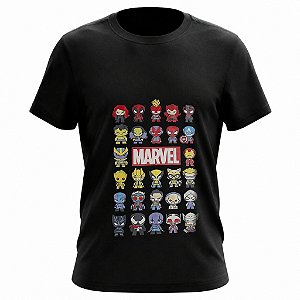 Camiseta Marvel - Personagens Chibi