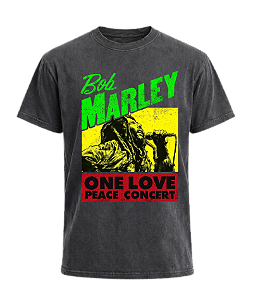 Camiseta Bob Marley One Love Peace Concert Estonada