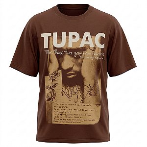 Camiseta Oversized Tupac The Rose That Grew From Concrete