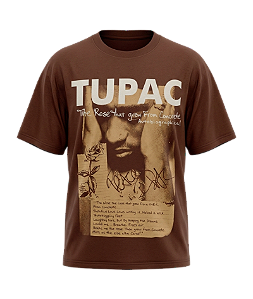 Camiseta Oversized Tupac The Rose That Grew From Concrete