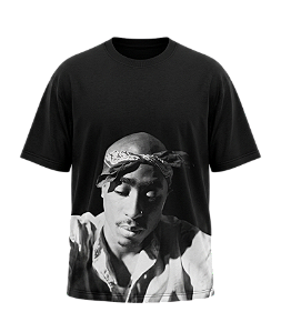 Camiseta Oversized Tupac Gothic Cross