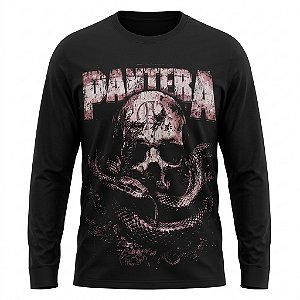 Camiseta Pantera - Skull Snake - Manga Longa