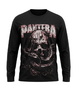 Camiseta Manga Longa Pantera Skull Snake