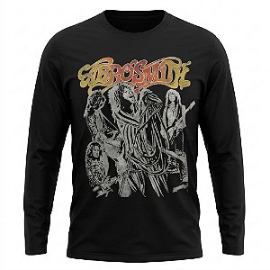 Camiseta Aerosmith - Toys in the Attic Tour Preta - Manga Longa