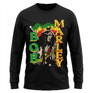 Camiseta Bob Marley - Rasta - Manga Longa