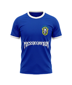 Camiseta Massacration Brasil Azul