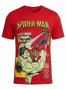 Camiseta Marvel Homem Aranha: Um Novo Dia Hulk Fight