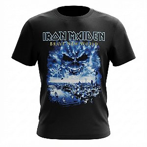 Camiseta Infantil Iron Maiden Brave New World Oficial