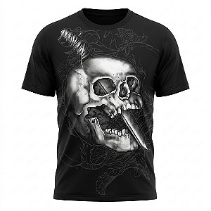 Camiseta Caveira - Knife & Skull