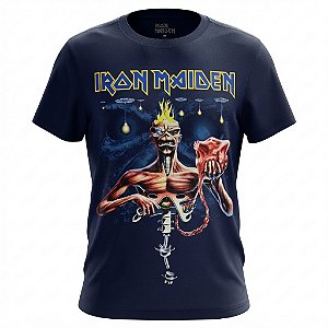 Camiseta Iron Maiden - Seventh Son Of A Seventh Son Azul-Marinho