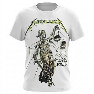 Camiseta Metallica - And Justice For All Branca